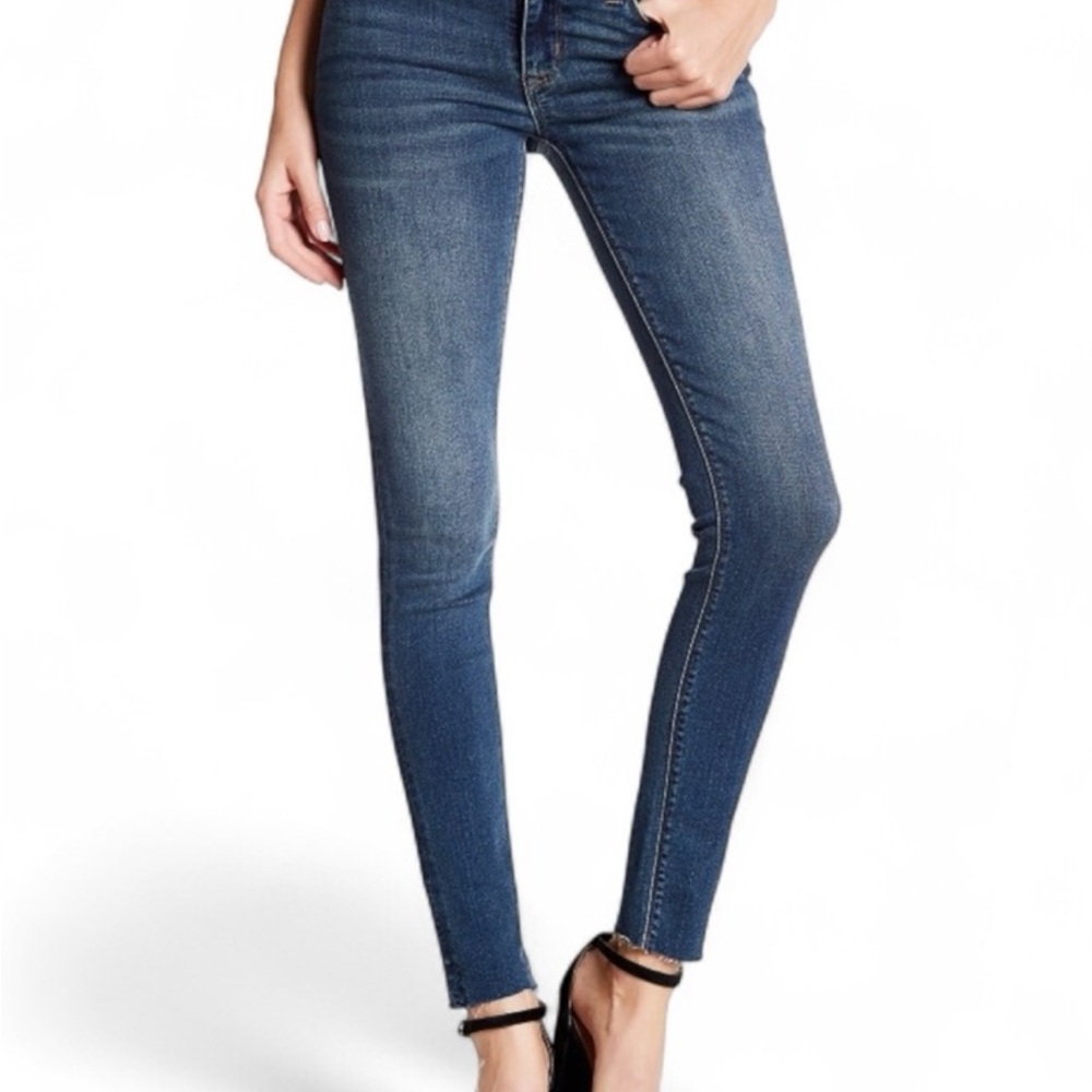Hudson | Super Skinny Krista Ankle Raw Hem|  Blue Women's Jeans